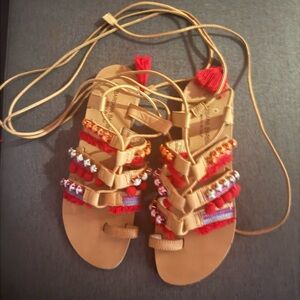 Vibrant Beaded Women's Sandals